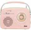 Retro radio stołowe Eltra LUIZA RETRO SP-11 z MP3, USB i kartą SD, różowe