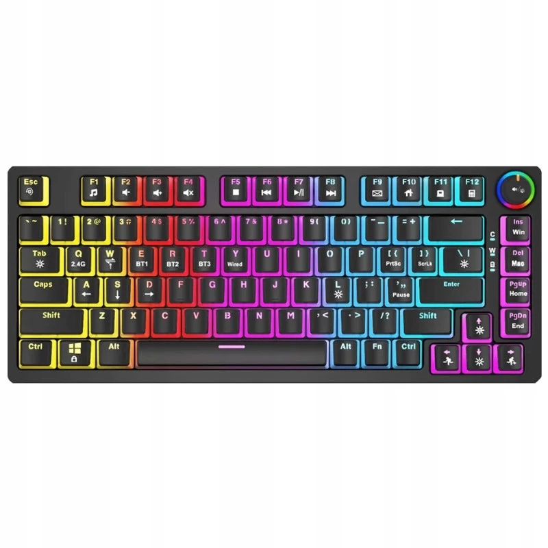 Klawiatura gamingowa Savio SAVGK-PHENIX czerwony PUDDING Mechaniczna RGB Bezprzewodowa