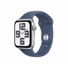 Apple Watch SE GPS 40mm Srebrna Koperta Aluminiowa z Denimowym Paskiem Sportowym
