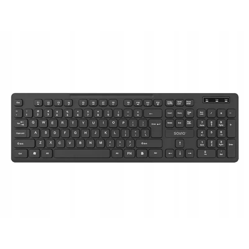 Klawiatura Savio KB-02 do domu/biura USB QWERTY Czarna