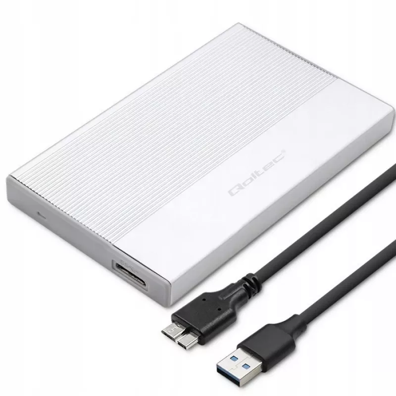 Obudowa na dysk SATA SSD/HDD 2,5 cala QOLTEC 52278 USB 3.0, obsługa do 2 TB