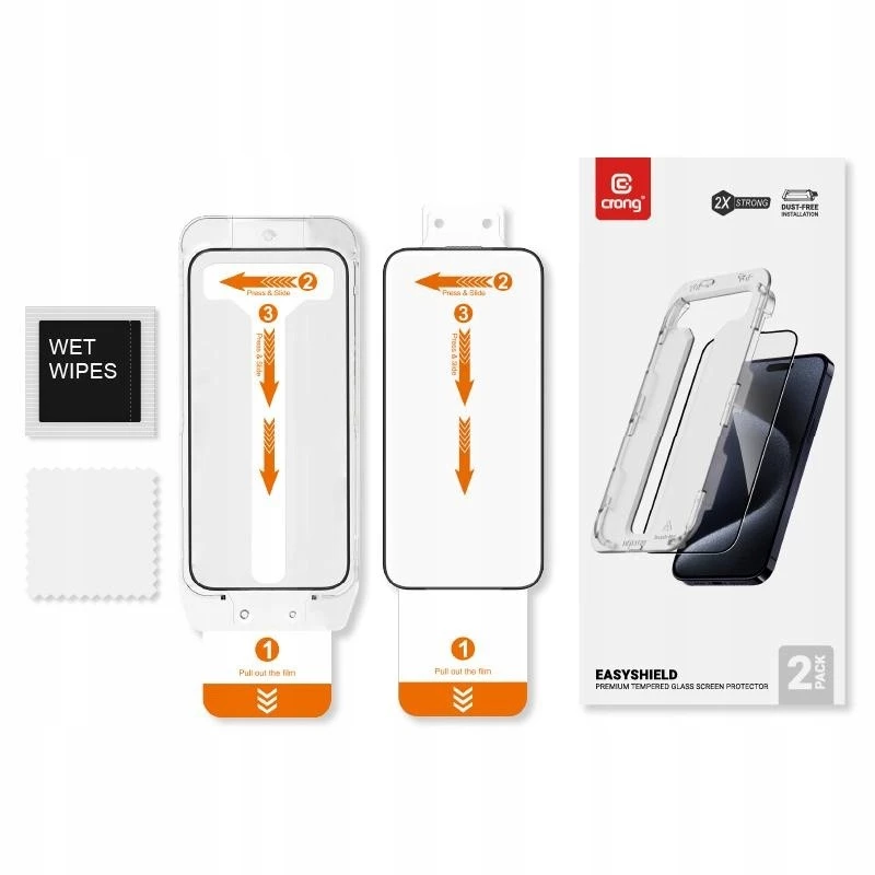 Szkło hartowane iPhone 15 (2 sztuki) EasyShiel
