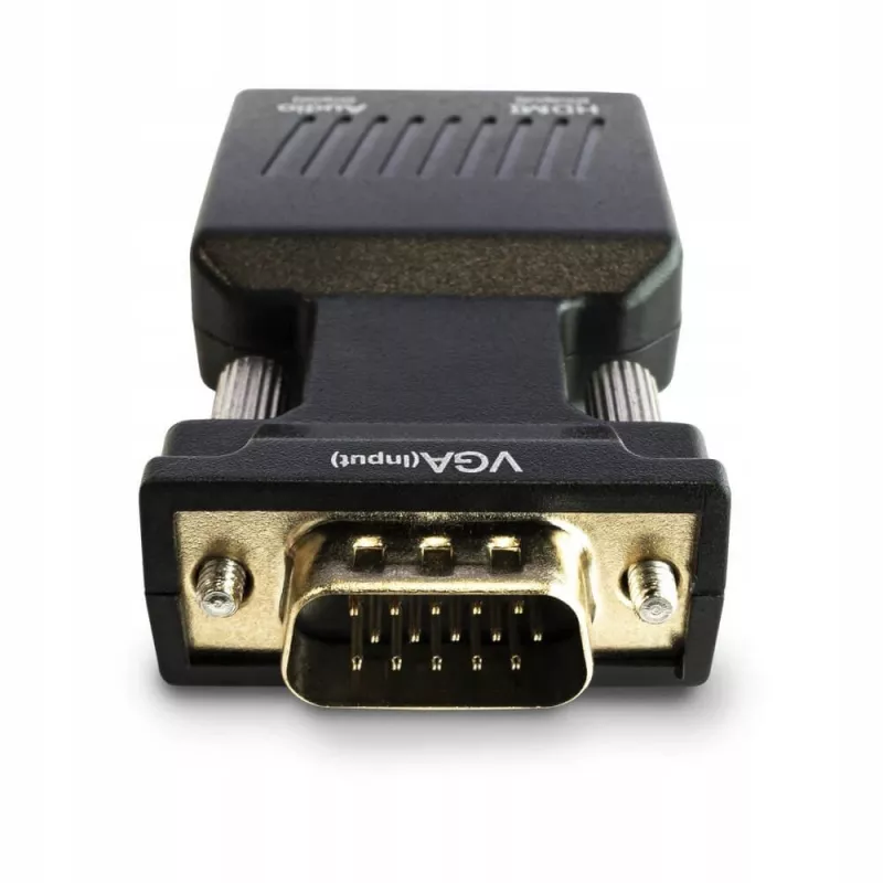 SAVIO CL-145 konwerter VGA do HDMI, audio, Full HD, czarny