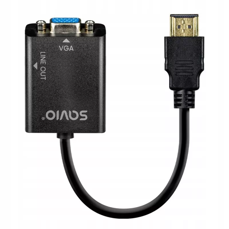 Adapter HDMI-VGA z Audio AK-76 Savio SAVAK-76