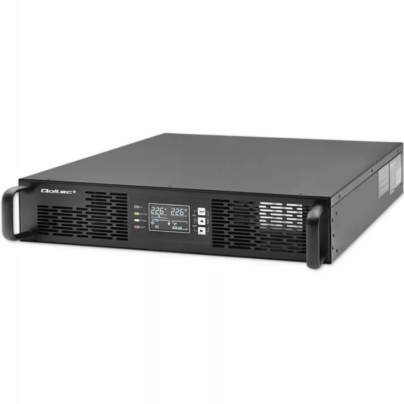 Qoltec 52285 zasilacz awaryjny (UPS) z podwójną konwersją (Online) 1 kVA 1000 W 2 gniazda wyjściowe