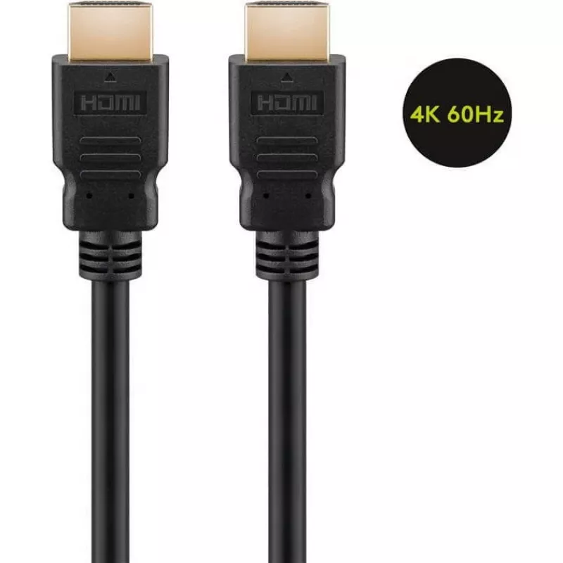 Goobay 60627 Przewód HDMI High Speed z Ethernetem, 4K/60Hz, Czarny | HDMI | 15 m