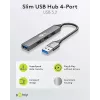Goobay USB Hub 74456 Type-A 5000 Mbit/s Jasnoszary