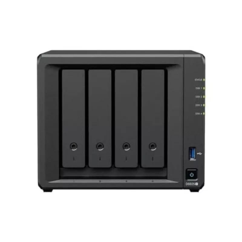 Synology DiskStation DS925+ NAS/serwer pamięci masowej Ryzen Embedded V1500B 4 GB DDR4 0 TB Czarny