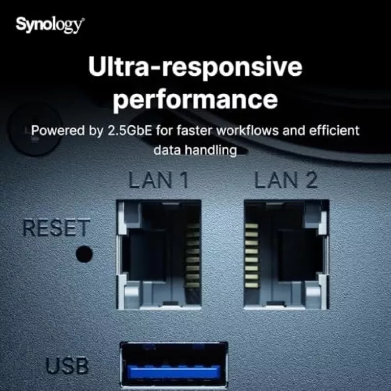 Synology DiskStation DS925+ NAS/serwer pamięci masowej Ryzen Embedded V1500B 4 GB DDR4 0 TB Czarny