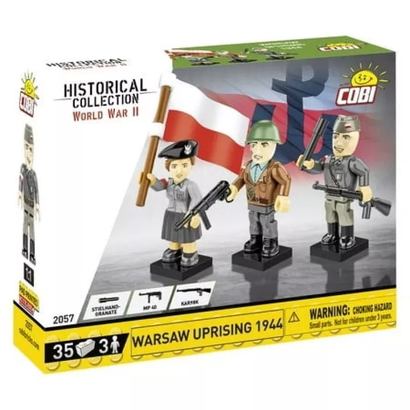 Kolekcja Historyczna II Wojna Światowa /2057/ POWSTANIE WARSZAWSKIE 1944 3 figurki/35 klocków