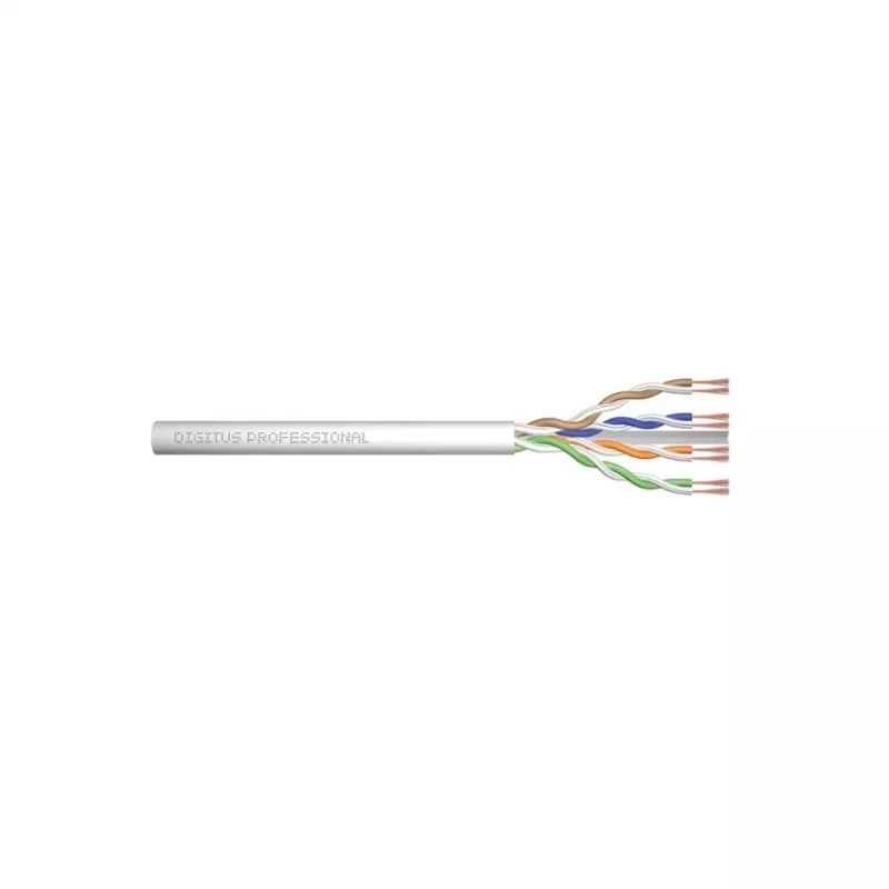 Kabel sieciowy Digitus CAT 6 U/UTP skrętka, patchcord, surowy 100 m, szary