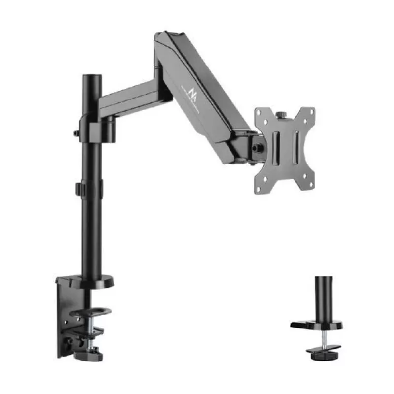 Uchwyt biurkowy do monitora MACLEAN MC-775 do ekranów 32 cale (81,3 cm), VESA 75x75–100x100, do 8 kg, szary