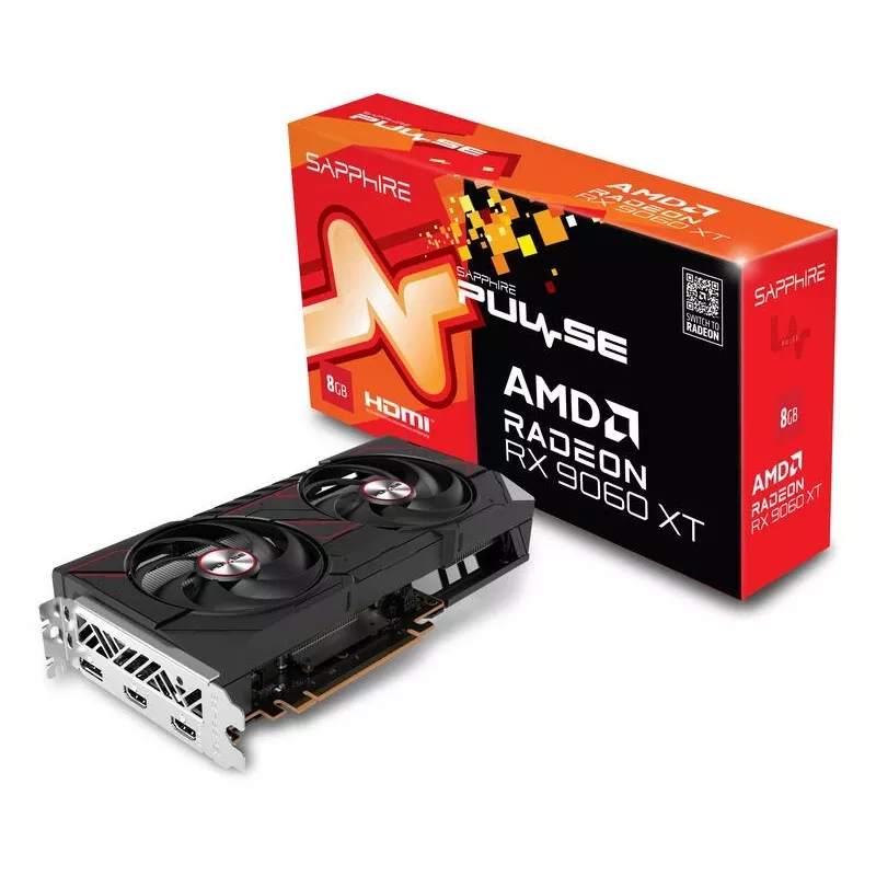 Karta graficzna Sapphire Radeon RX 9060 XT 8GB GDDR6, 128-bit, PCIe 5.0, 3320 MHz, 2x DP + HDMI