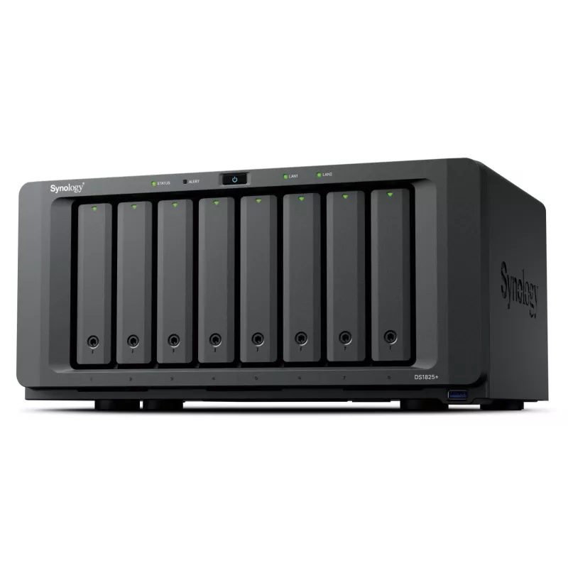 Synology DiskStation DS1825+ Serwer NAS/pamięć masowa Ryzen Embedded V1500B 8 GB DDR4 0 TB Czarny