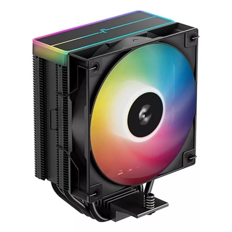 Wentylator DeepCool AG400 BK ARGB V2 120 mm Czarny — 120 mm wentylator chłodzenia procesora z łożyskiem hydraulicznym, obsługa wielu gniazd