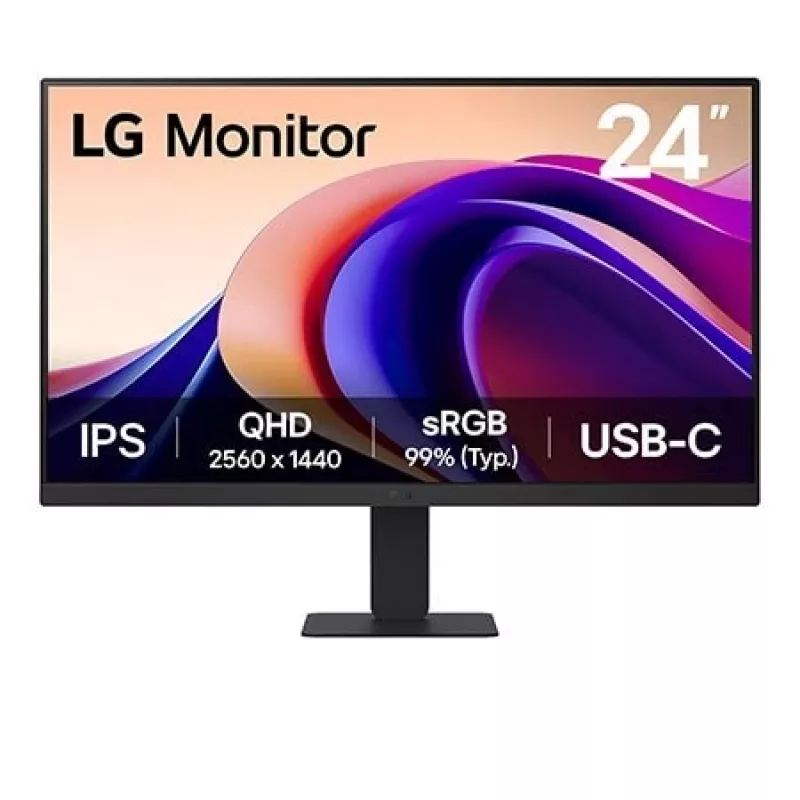 LG 24U631A-B monitor komputerowy 60,5 cm (23,8 cala) 2560 x 1440 pikseli Quad HD Czarny