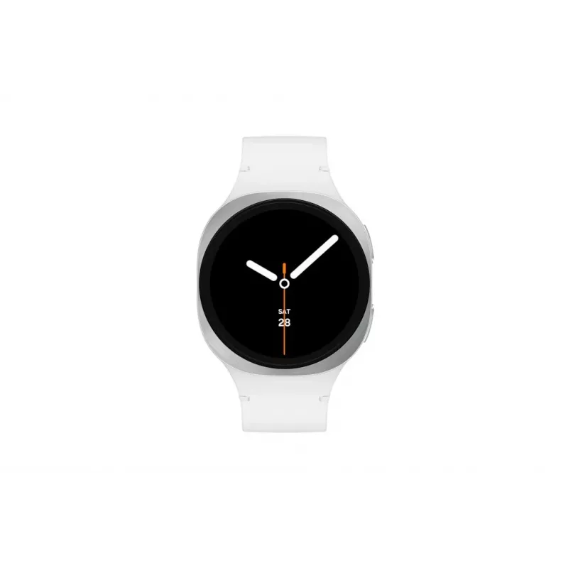 Samsung Galaxy Watch 8 3,3 cm (1,3 cala) AMOLED 40 mm Cyfrowy 438 x 438 pikseli Ekran dotykowy 4G Srebrny Wi-Fi GPS (satelitarny)