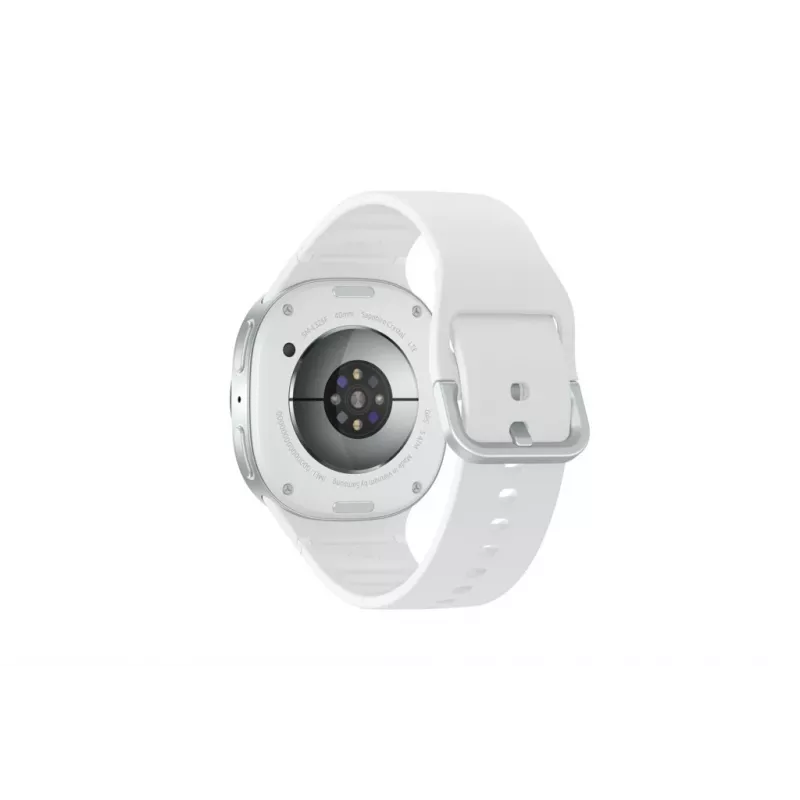 Samsung Galaxy Watch 8 3,3 cm (1,3 cala) AMOLED 40 mm Cyfrowy 438 x 438 pikseli Ekran dotykowy 4G Srebrny Wi-Fi GPS (satelitarny)