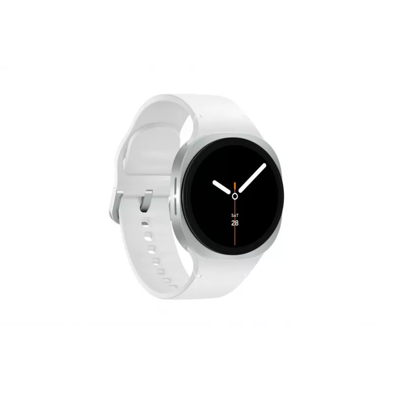 Samsung Galaxy Watch 8 3,3 cm (1,3 cala) AMOLED 40 mm Cyfrowy 438 x 438 pikseli Ekran dotykowy 4G Srebrny Wi-Fi GPS (satelitarny)