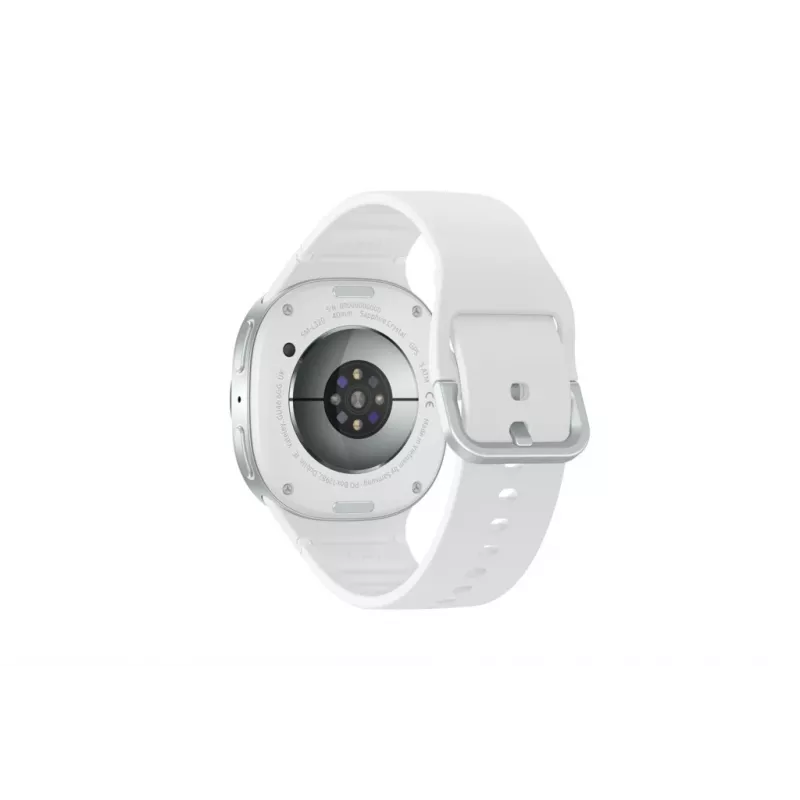Samsung Galaxy Watch 8 3,3 cm (1,3 cala) AMOLED 40 mm Cyfrowy 438 x 438 pikseli Ekran dotykowy Srebrny Wi-Fi GPS (satelitarny)