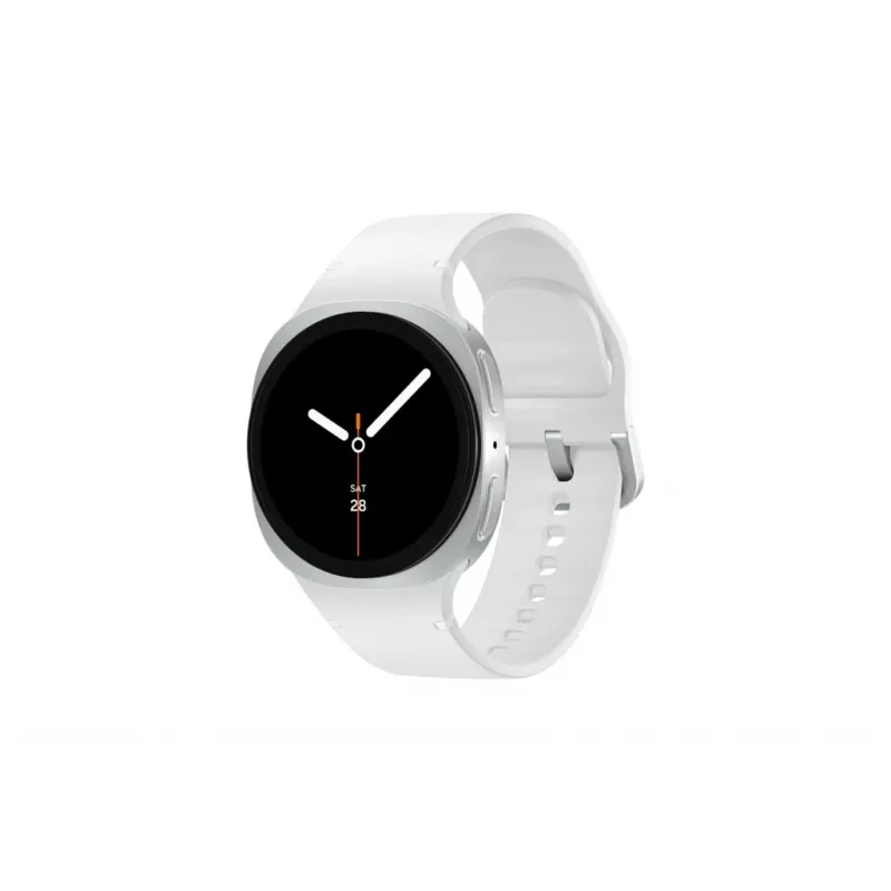 Samsung Galaxy Watch 8 3,3 cm (1,3 cala) AMOLED 40 mm Cyfrowy 438 x 438 pikseli Ekran dotykowy Srebrny Wi-Fi GPS (satelitarny)