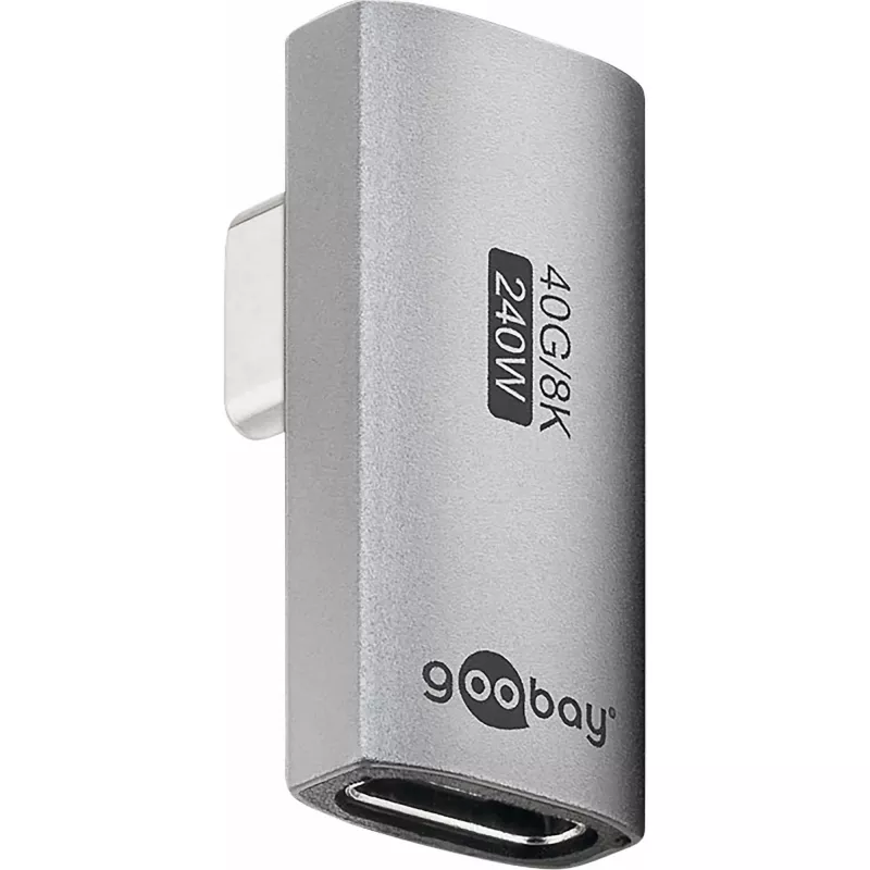 Goobay 74443 Adapter USB-C™ pionowy obrócony o 90°, USB4™ | Goobay