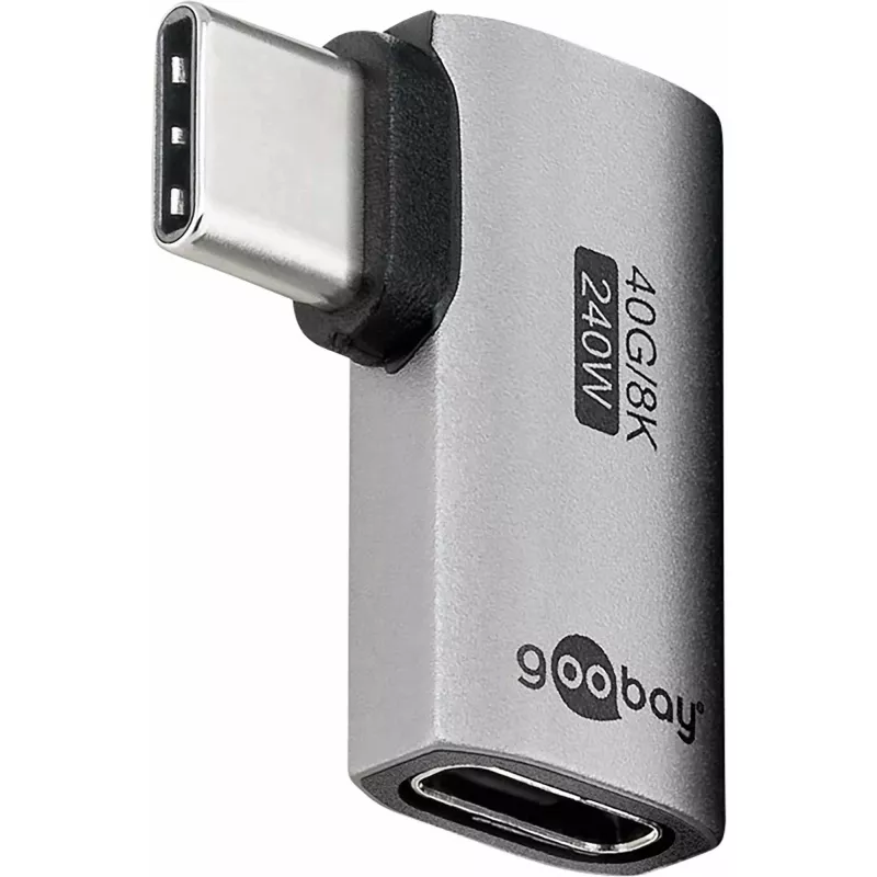 Goobay Adapter USB-C poziomy 90° USB4 - Wtyk> Gniazdo (74441)
