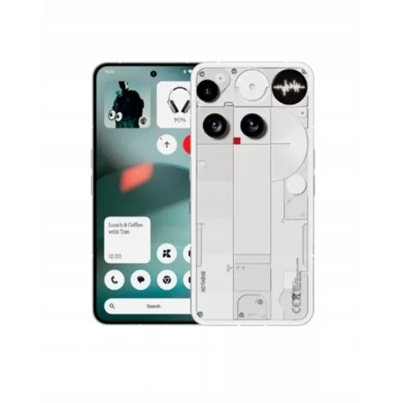 Nothing Phone (3) Biały - Smartfon 5G - Dual-SIM - RAM 12 GB / Pamięć wewnętrzna 256 GB - Wyświetlacz OLED - 6,67 cala (A10000023)