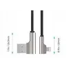 CB-AL01 Czarny OEM Kabel Nylonowy USB Lightning 2m z Wtykami 90 Stopni