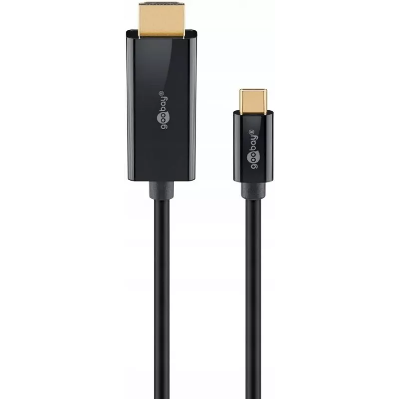 Goobay USB-C na HDMI Kabel 4K 60 Hz 1 m czarny - Wtyk> HDMI (75696)