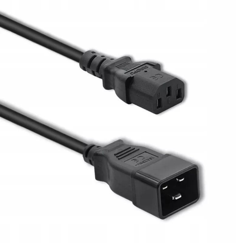 Kabel zasilający Qoltec 53991 czarny 1,2 m złącze C20 C13
