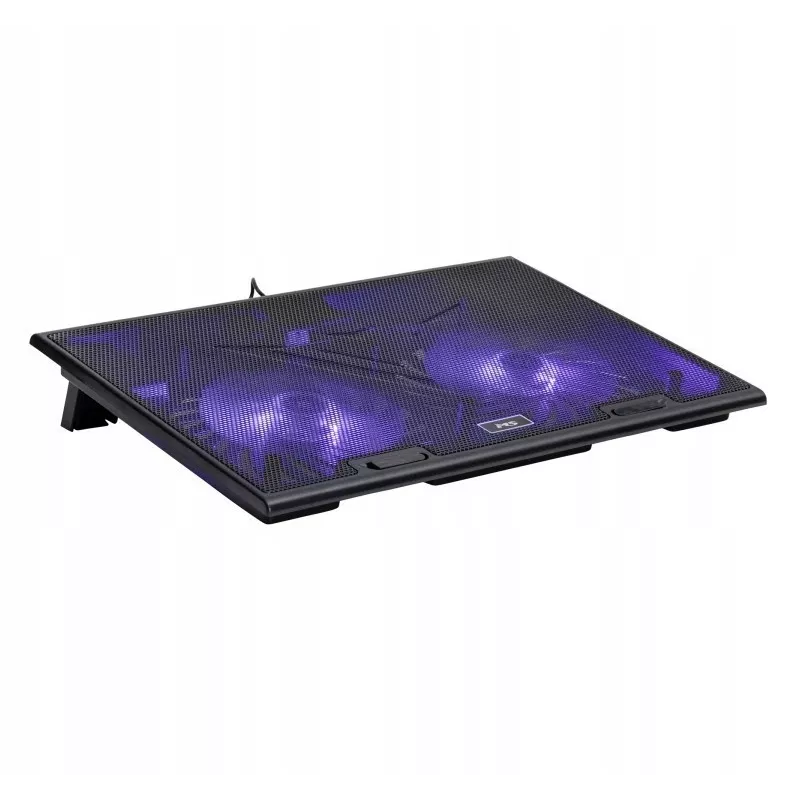Podkładka chłodząca MS D10 5 z czarnym podświetleniem LED, dwoma portami USB