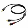 Kabel audio męski jack stereo 3,5 mm na 2× męski RCA/Cinch Procab 1KPCL049 5 m