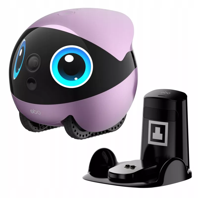 EnaBot Ebo Air 2 Plus Domowy mobilny robot monitorujący z kamerą AI, fioletowy