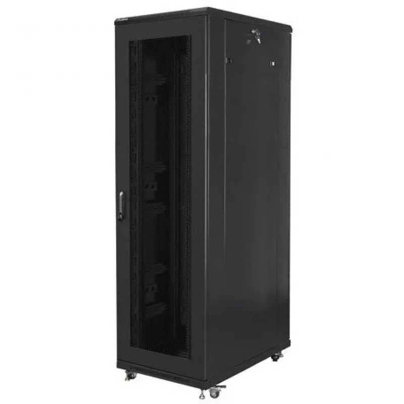 Lanberg | Szafa rack 19 cali wolnostojąca 42U/800x1000 (płaska paczka) | FF01-8042-12B | Czarny