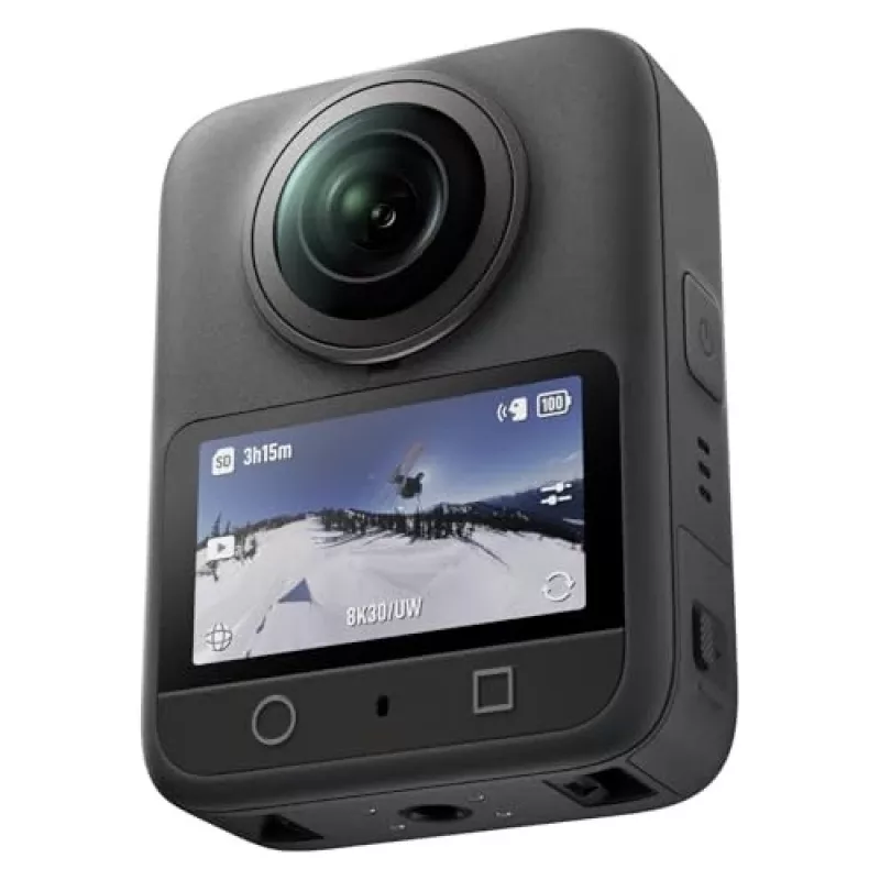 Kamera sportowa DJI Osmo 360 Standard Combo — 8K Ultra HD, 120 MP CMOS, 240 fps, stabilizacja elektroniczna, wyświetlacz 2 cale, MicroSD, 183 g, czarny