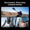 Kamera sportowa DJI Osmo 360 Standard Combo — 8K Ultra HD, 120 MP CMOS, 240 fps, stabilizacja elektroniczna, wyświetlacz 2 cale, MicroSD, 183 g, czarny