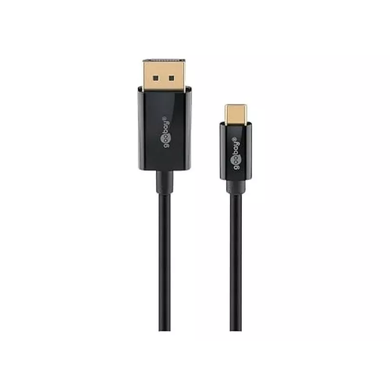 Kabel Goobay USB-C na DisplayPort - pozłacane złącza, rozdzielczości Ultra HD do 4K @ 60 Hz, adapter Thunderbolt 3/4 typu C na DP, kompatybilny z
