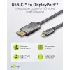 Kabel Goobay USB-C na DisplayPort - pozłacane złącza, rozdzielczości Ultra HD do 4K @ 60 Hz, adapter Thunderbolt 3/4 typu C na DP, kompatybilny z