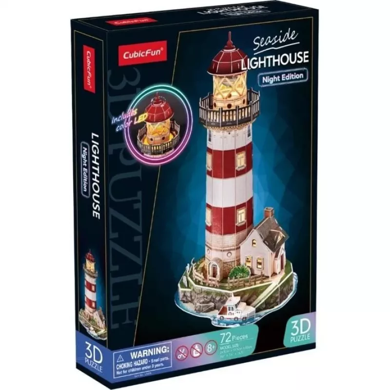 Puzzle 3D 72 elementów Lampiony wersja nocna