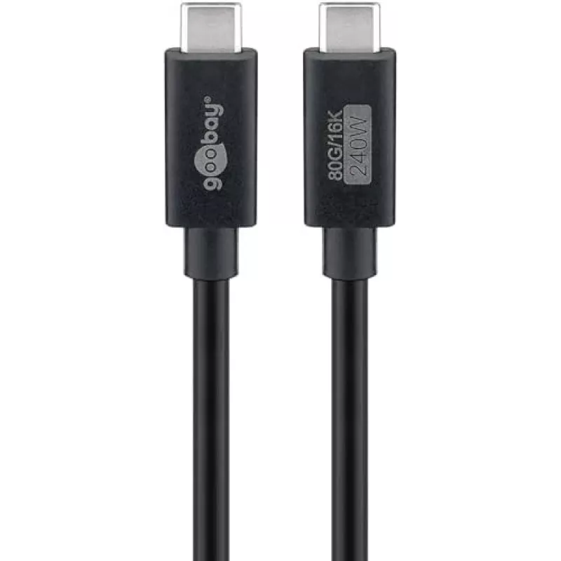 Kabel USB-C WENTRONIC USB4 Gen4 1.2m — obsługuje 16k@60Hz i 4K@120Hz