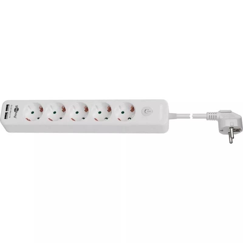 Listwa zasilająca Goobay 5-gniazdowa z przełącznikiem i USB