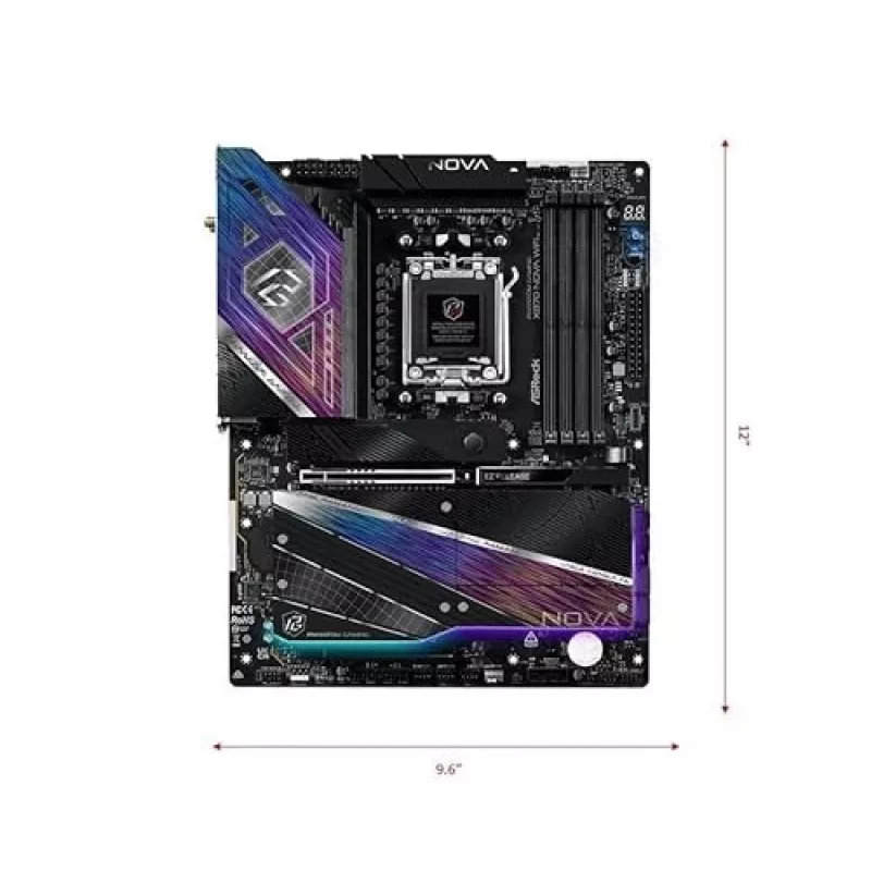 Płyta główna ASRock X870 NOVA WIFI — AMD X870, Socket AM5, ATX, 4× DIMM DDR5, 256GB, Wi‑Fi 6E, 2.5GbE