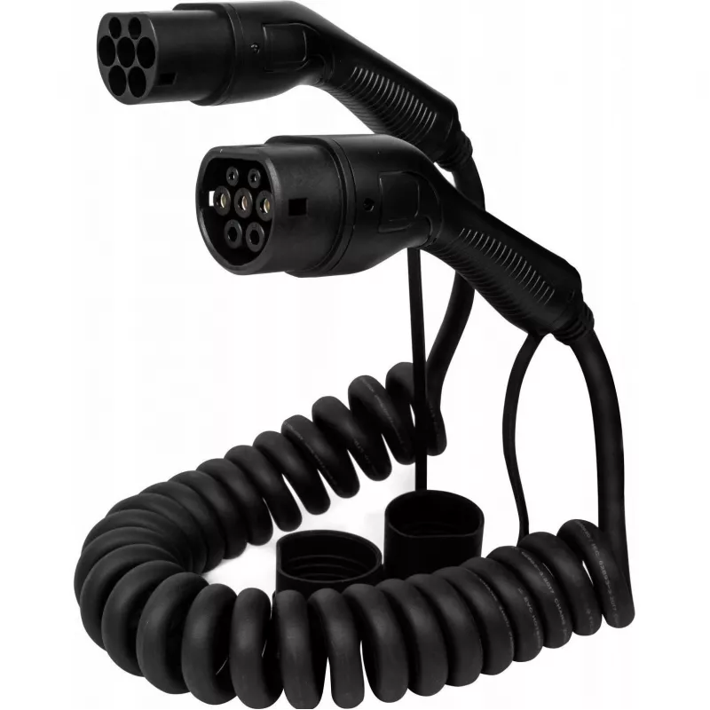 Kabel ładujący DEFENZO SPIRO AC11 5 m USB Type-C szybkie ładowanie, złącze pojazdu typu 2, 11 kW, IP55