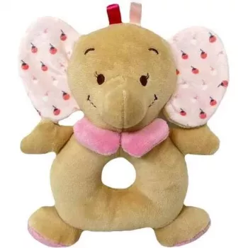 Grzechotka TULILO 9362 różowy słoń 18 cm zabawka dla niemowląt
