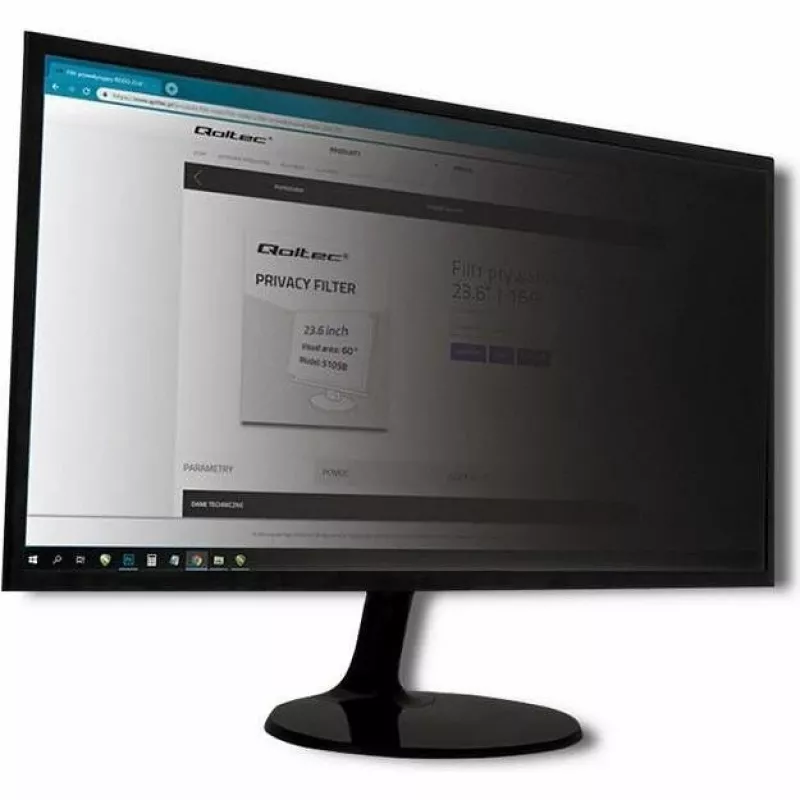 Qoltec Filtri Privacy SHOW 27 16:9 (23.54, 16:9), Folia Ochronna do Monitora
