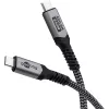 Przewód Goobay USB-C z oplotem, USB4, 240 W, 40 Gbit/s, Power Delivery, 1,5 m (1,50m, USB 4.0, 240W), kabel USB