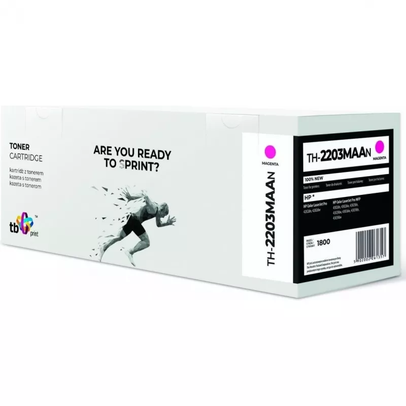 Print, Toner, Toner per HP Kolor LaserJet Pro 4202 W2203A TH-2203MAAN 100 Nuovi magenta