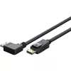 kabel DisplayPort Plug 90° > DisplayPort Plug, 8K / 144Hz (czarny, 2 Meter, 1 Plug 90° bocznie kątowany, 54 Gbit/s, DisplayPort 2.0 / 2.1)