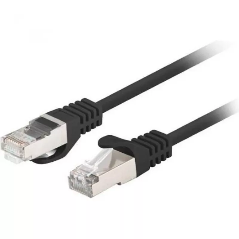 Kabel krosowy Lanberg Cat.6 F/UTP 0,5 m Czarny Fluke Passato Zestaw 10 sztuk (F/UTP, CAT6, 0,50m), Kabel sieciowy